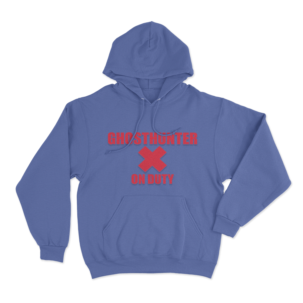 Ghosthunter On Duty Unisex Hoodie Blue Ghosthunter On Duty Unisex Hoodie Blue
