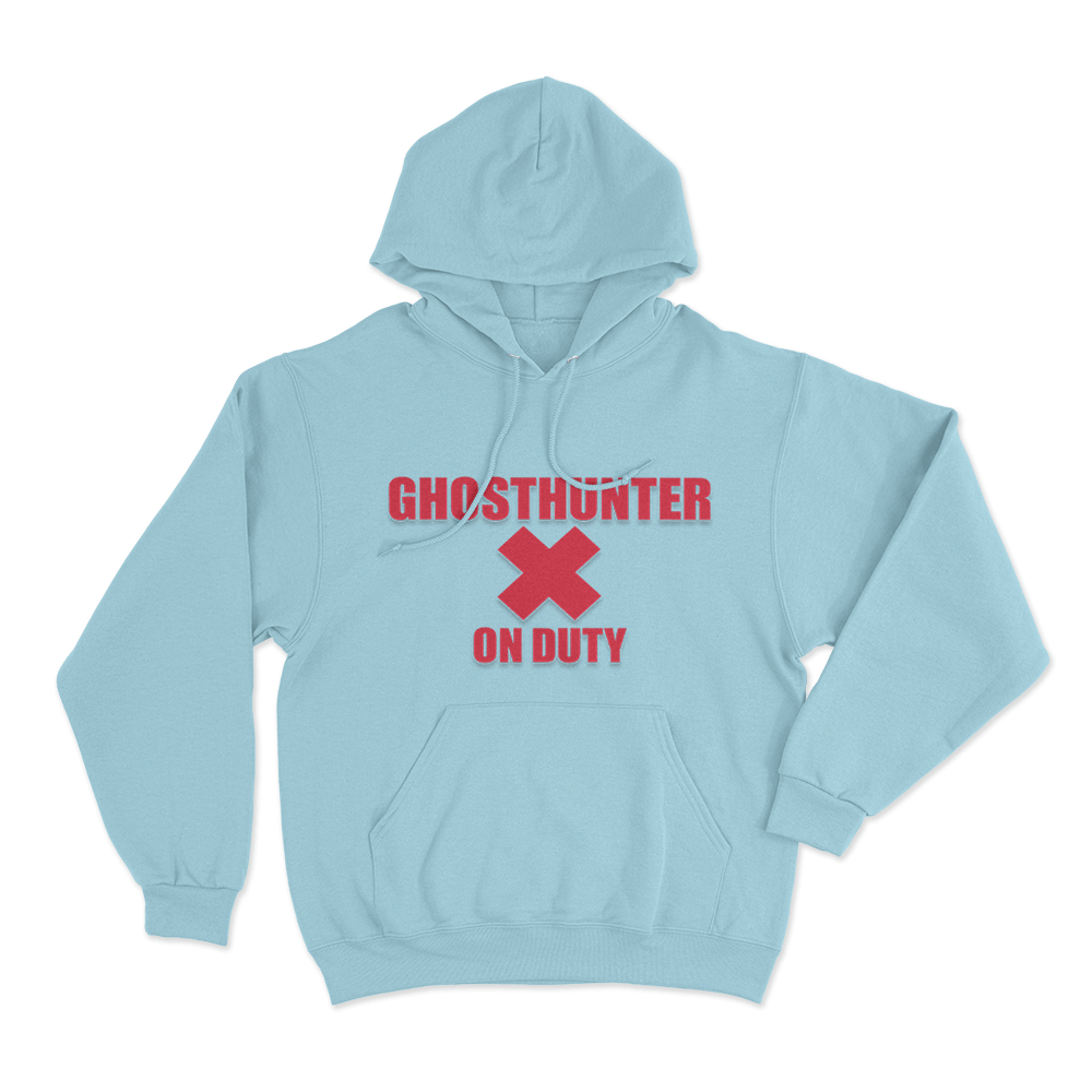 Ghosthunter On Duty Unisex Hoodie Sky Blue Ghosthunter On Duty Unisex Hoodie Sky Blue