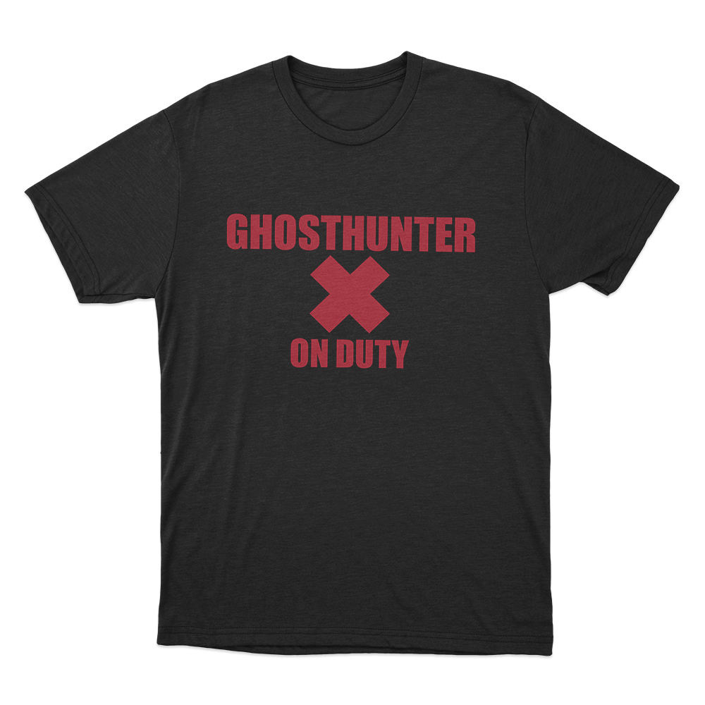 Ghosthunter On Duty Unisex T Shirt Black Ghosthunter On Duty Unisex T Shirt Black