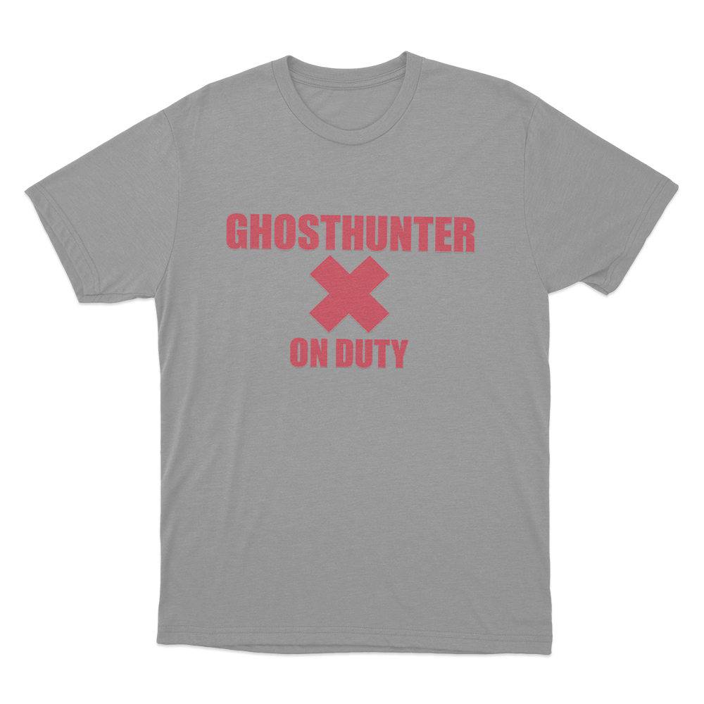 Ghosthunter On Duty Unisex T Shirt Grey Ghosthunter On Duty Unisex T Shirt Grey