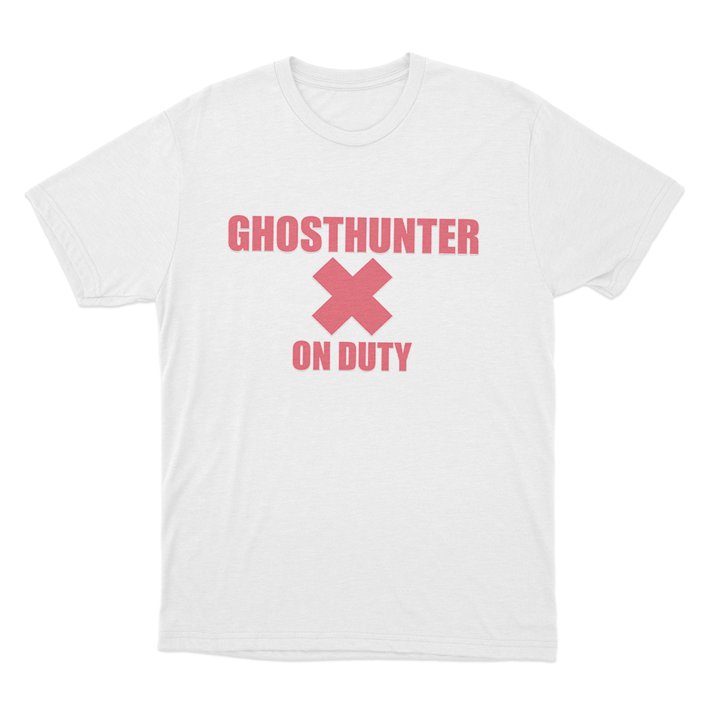 Ghosthunter On Duty Unisex T Shirt White Ghosthunter On Duty Unisex T Shirt White