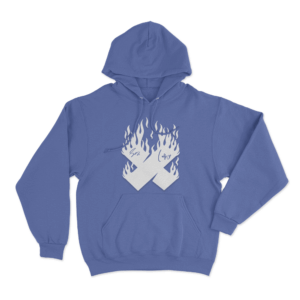 Sam And Colby X Flames Autographed Unisex Hoodie Blue