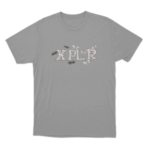 Xplr Bat And Butterfly Unisex T Shirt Grey