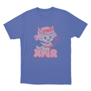 Xplr Devil Mascot Unisex T Shirt Blue