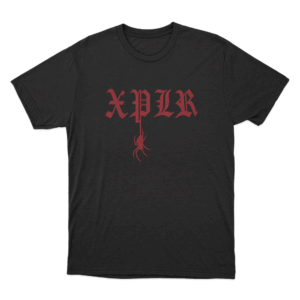 Xplr Gothic Spider Logo Unisex T Shirt Black