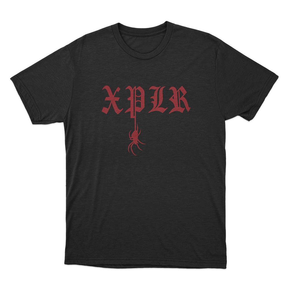 Xplr Gothic Spider Logo Unisex T Shirt Black Xplr Gothic Spider Logo Unisex T Shirt Black