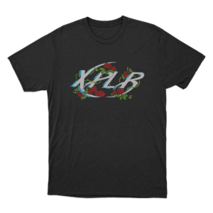 Xplr Rose Floral Logo Unisex T Shirt Black