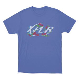 Xplr Rose Floral Logo Unisex T Shirt Blue