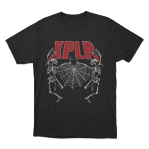 Xplr Skeleton Spider Web Unisex T Shirt Black