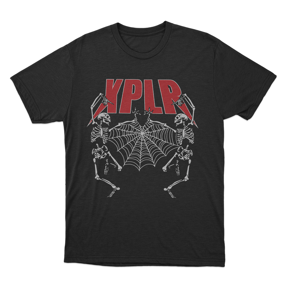 Xplr Skeleton Spider Web Unisex T Shirt Black Xplr Skeleton Spider Web Unisex T Shirt Black