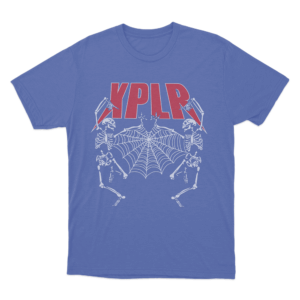 Xplr Skeleton Spider Web Unisex T Shirt Blue