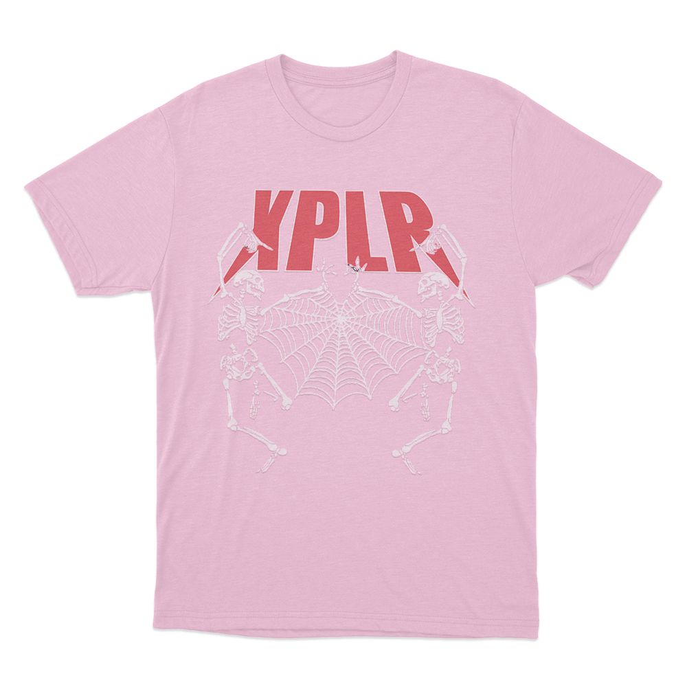 Xplr Skeleton Spider Web Unisex T Shirt Pink Xplr Skeleton Spider Web Unisex T Shirt Pink