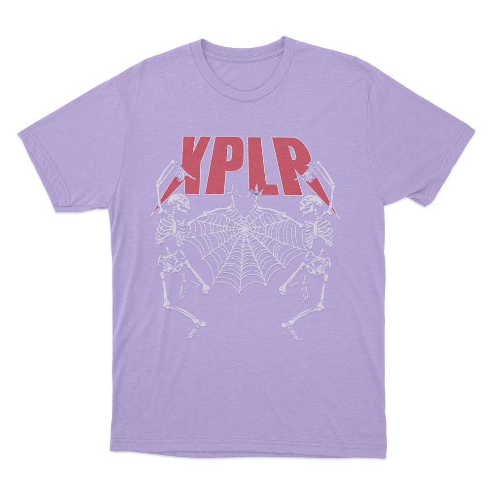 Xplr Skeleton Spider Web Unisex T Shirt Purple Xplr Skeleton Spider Web Unisex T Shirt Purple