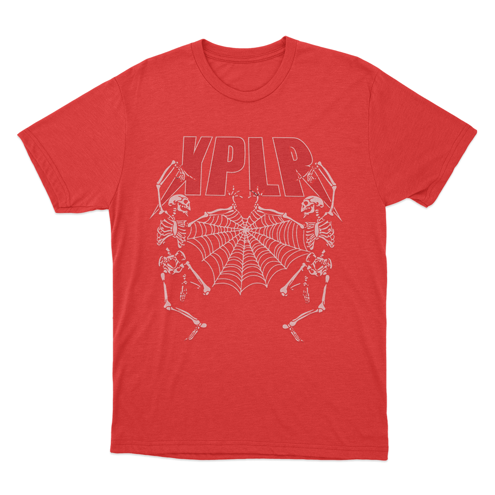Xplr Skeleton Spider Web Unisex T Shirt Red Xplr Skeleton Spider Web Unisex T Shirt Red